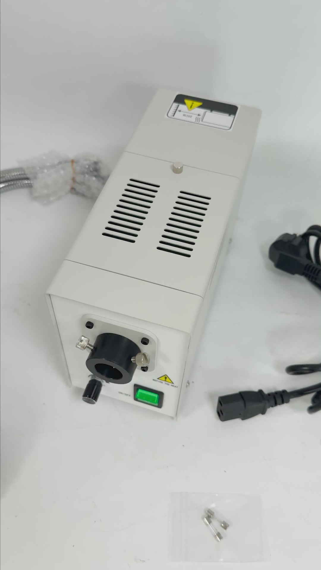 150W Halogen Cold Fiber Dual Gooseneck Microscope Illuminator