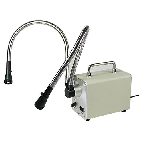 led fiber optic dual gooseneck lights microscope illuminator