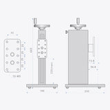 Motorized Force Measurement Test Stand with Digital Display Ruler