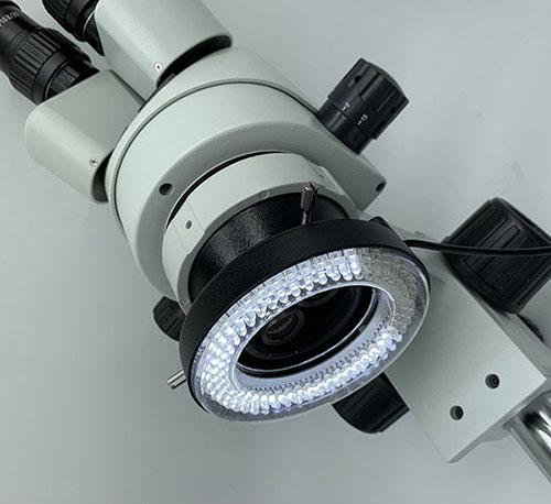 144-LED Direction-Adjustable Microscope Ring Light with Adapter for St ...